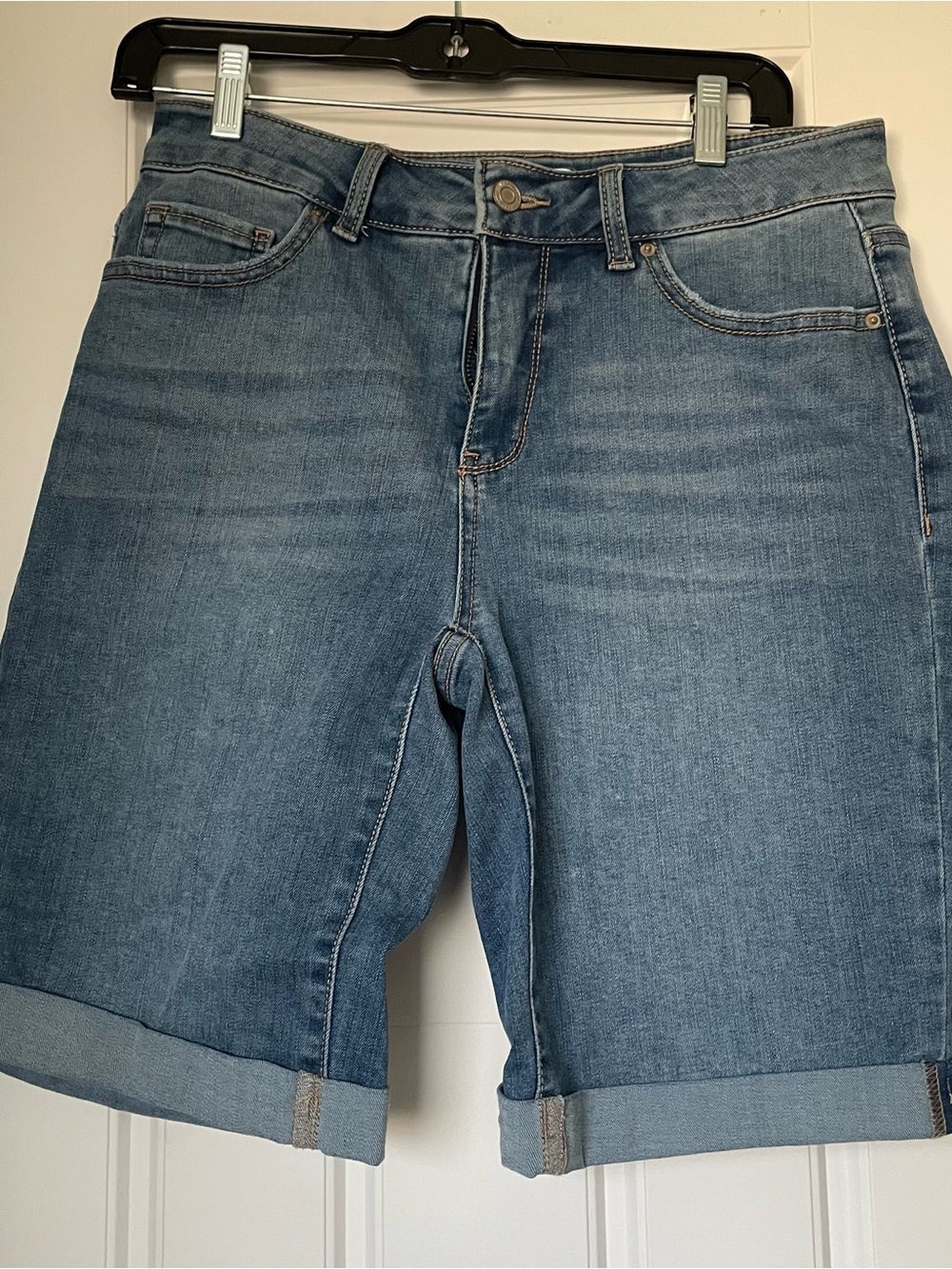 Time and Tru Light Blue Denim Bermuda Shorts